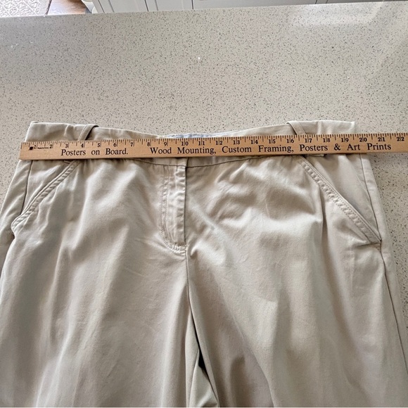 Lands' End Capri Pants Plus Size 18 Khaki 100% Cotton Classic Preppy Chinos - Picture 14 of 15